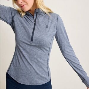 Tommy Bahama Playa Vista Quarter-Zip IslandZone Sweatshirt Island Navy Heather